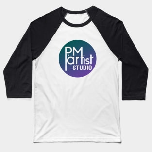 PM artist Studio Logo (Teal Blue Purple) Baseball T-Shirt